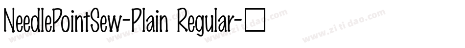 NeedlePointSew-Plain Regular字体转换